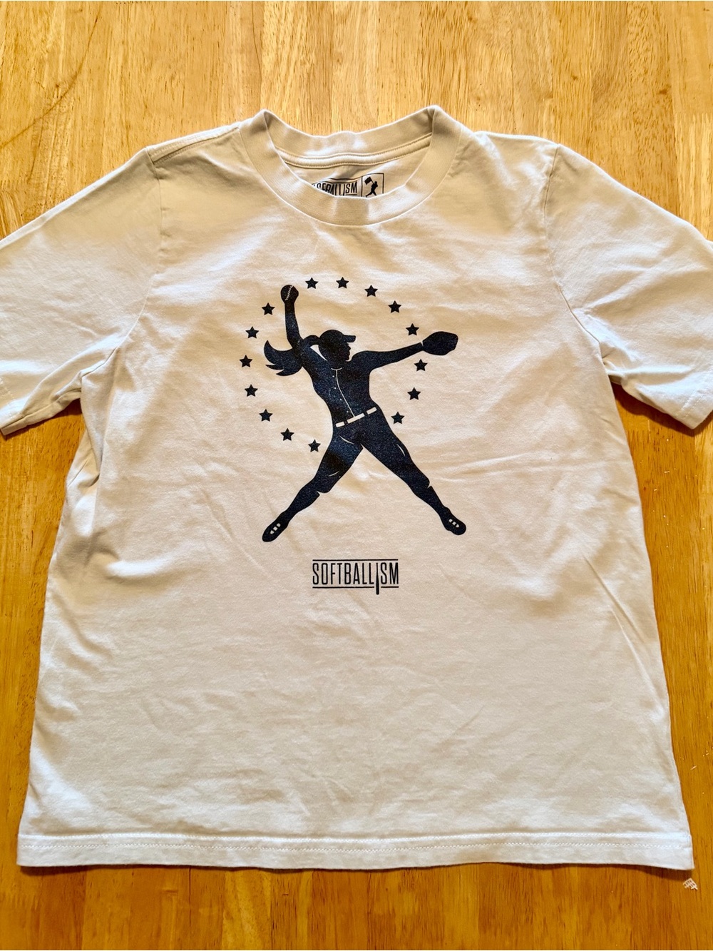 Girl’s Graphic Tee - “Softballism” Softball Silhouette. Baseballism brand YS